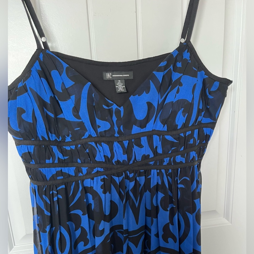 INC International Concepts Blue Sheath Midi Dress - Picture 5 of 8